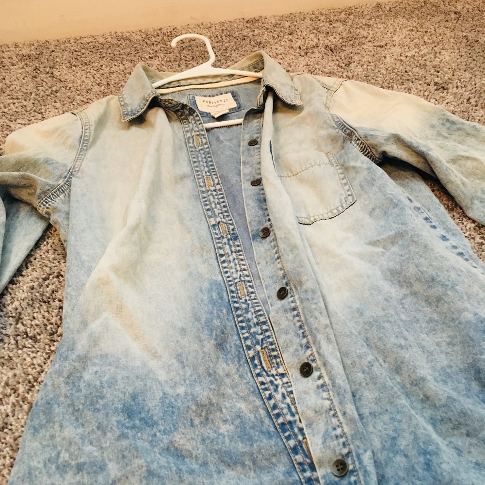Vintage Style Denim Shirt M